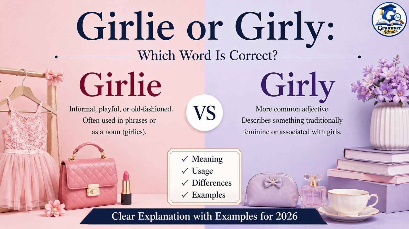 girlie or girly which word is correct meaning, usage, differences, and examples for 2026