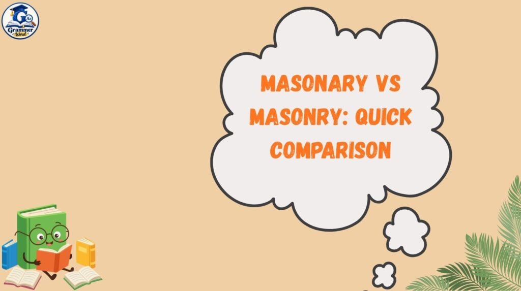masonary vs masonry quick comparison