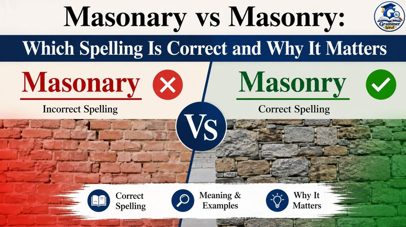 masonary vs masonry which spelling is correct and why it matters