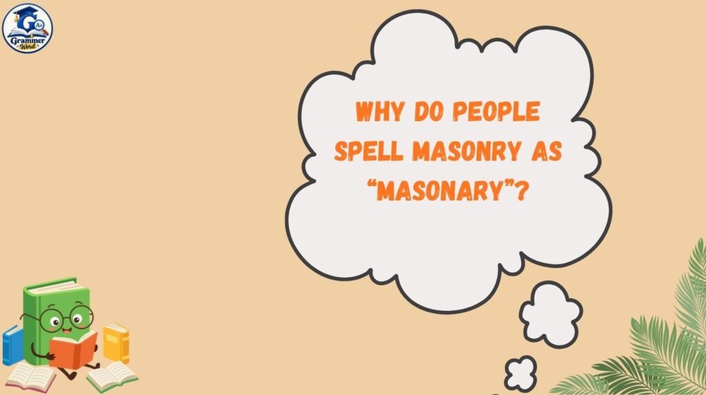 why do people spell masonry as “masonary”