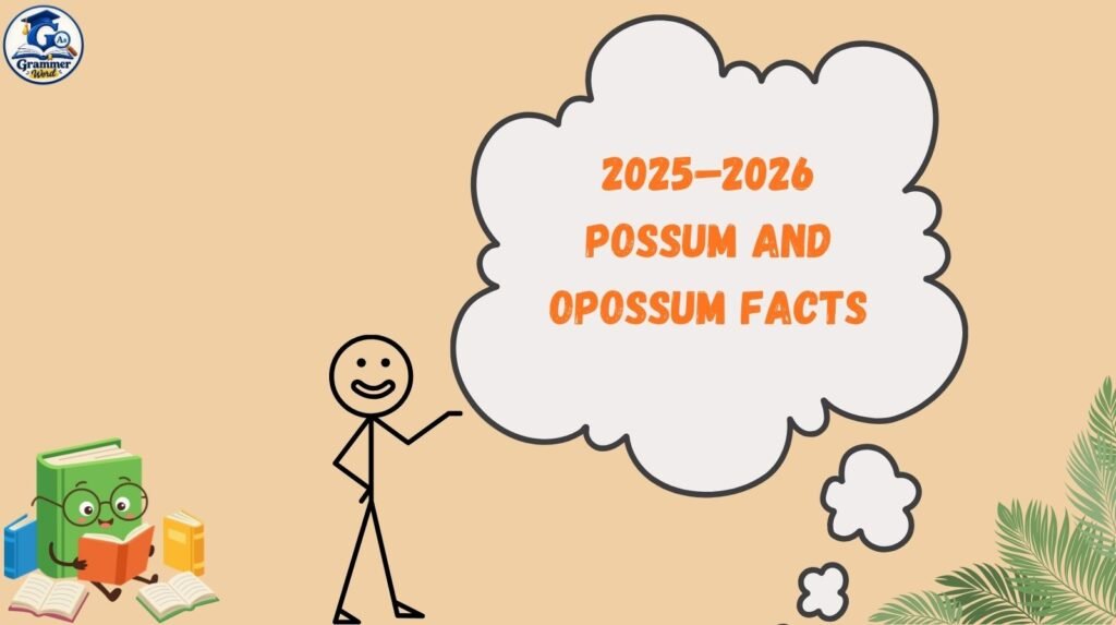 2025–2026 possum and opossum facts