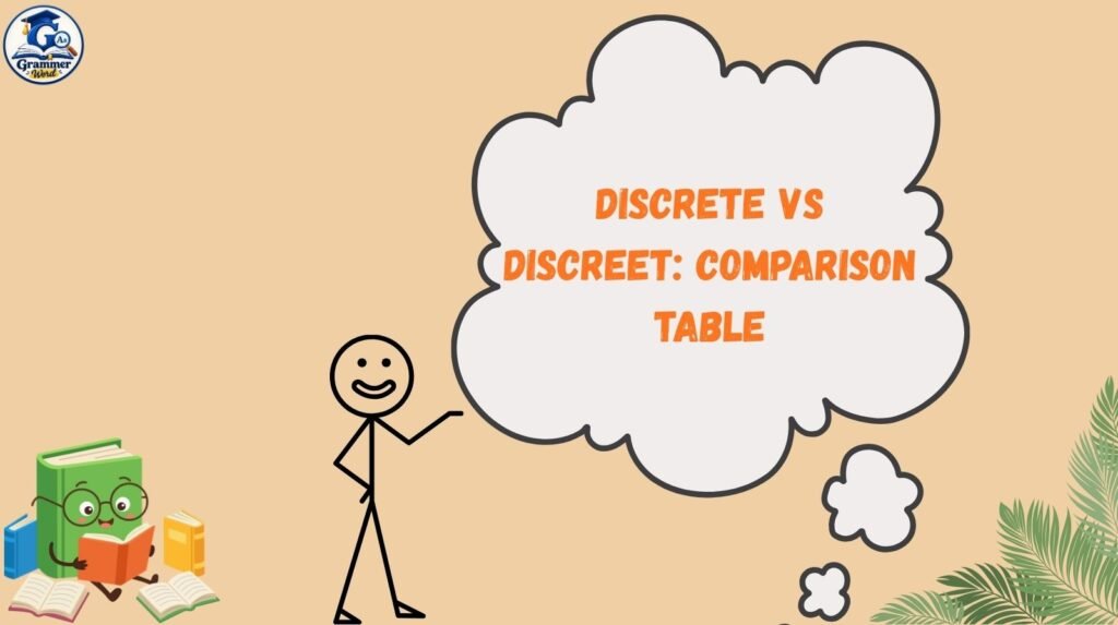 discrete vs discreet comparison table