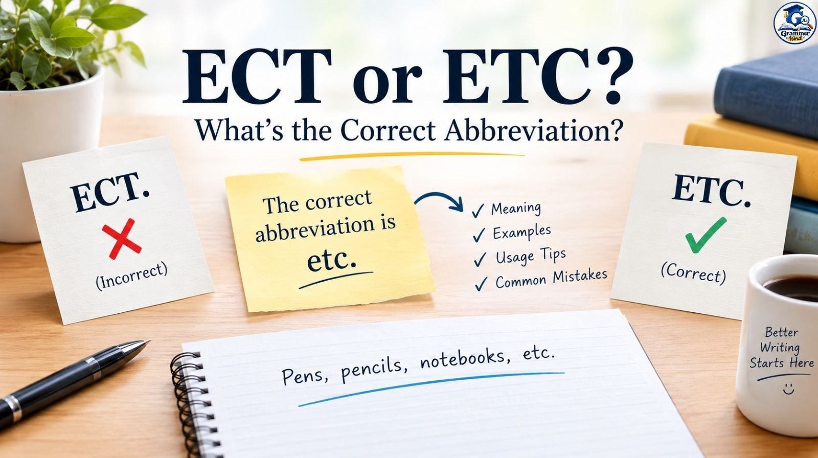 ect or etc what’s the correct abbreviation