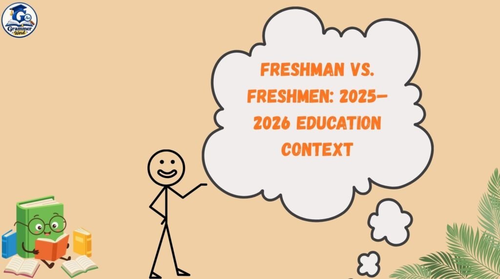 freshman or freshmen freshman vs. freshmen 2025–2026 education contexta simple step by step guide