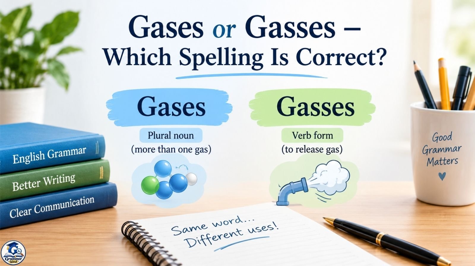 Gases or Gasses – Which Spelling Is Correct?