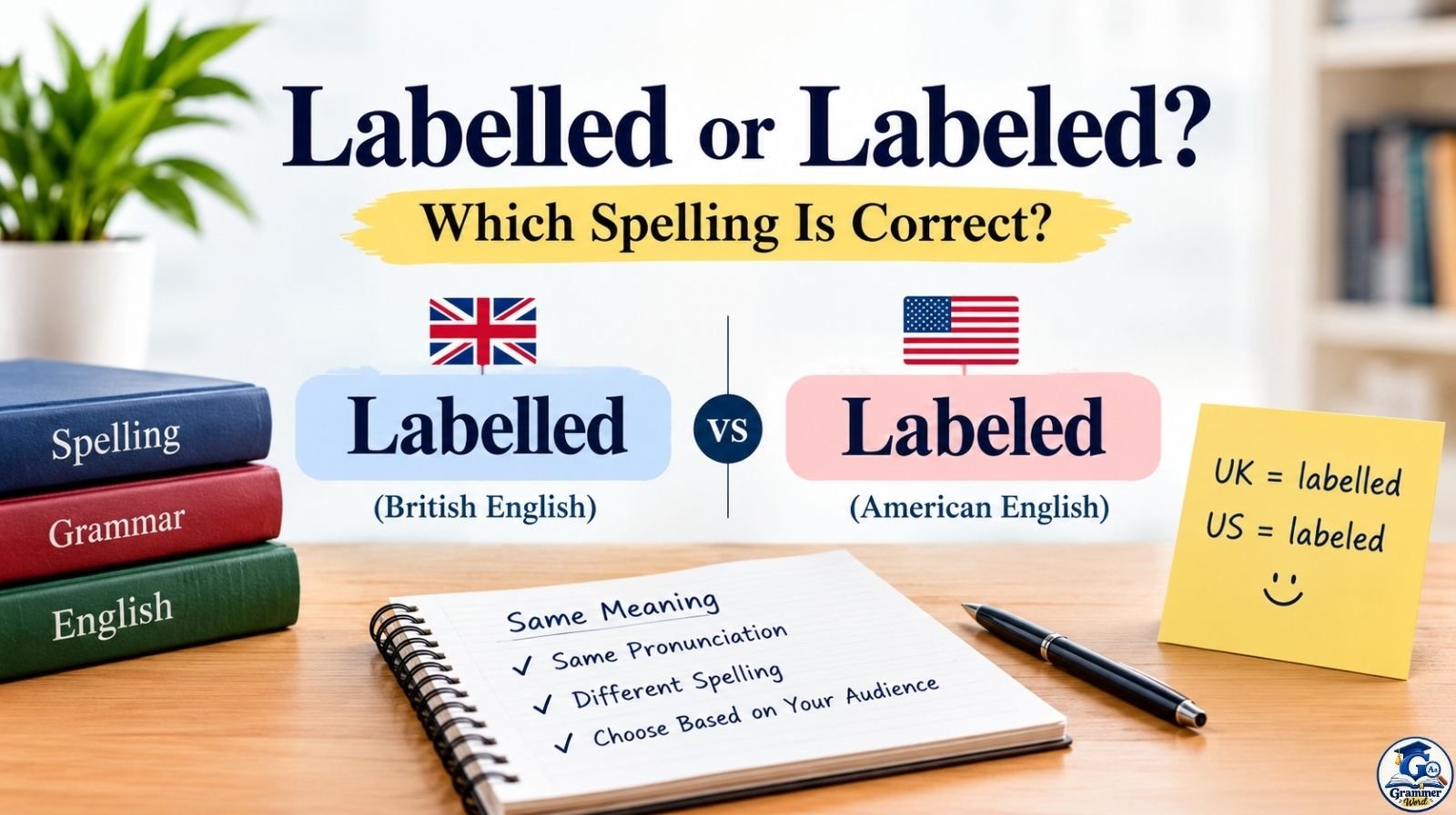 labelled or labeled which spelling is correct