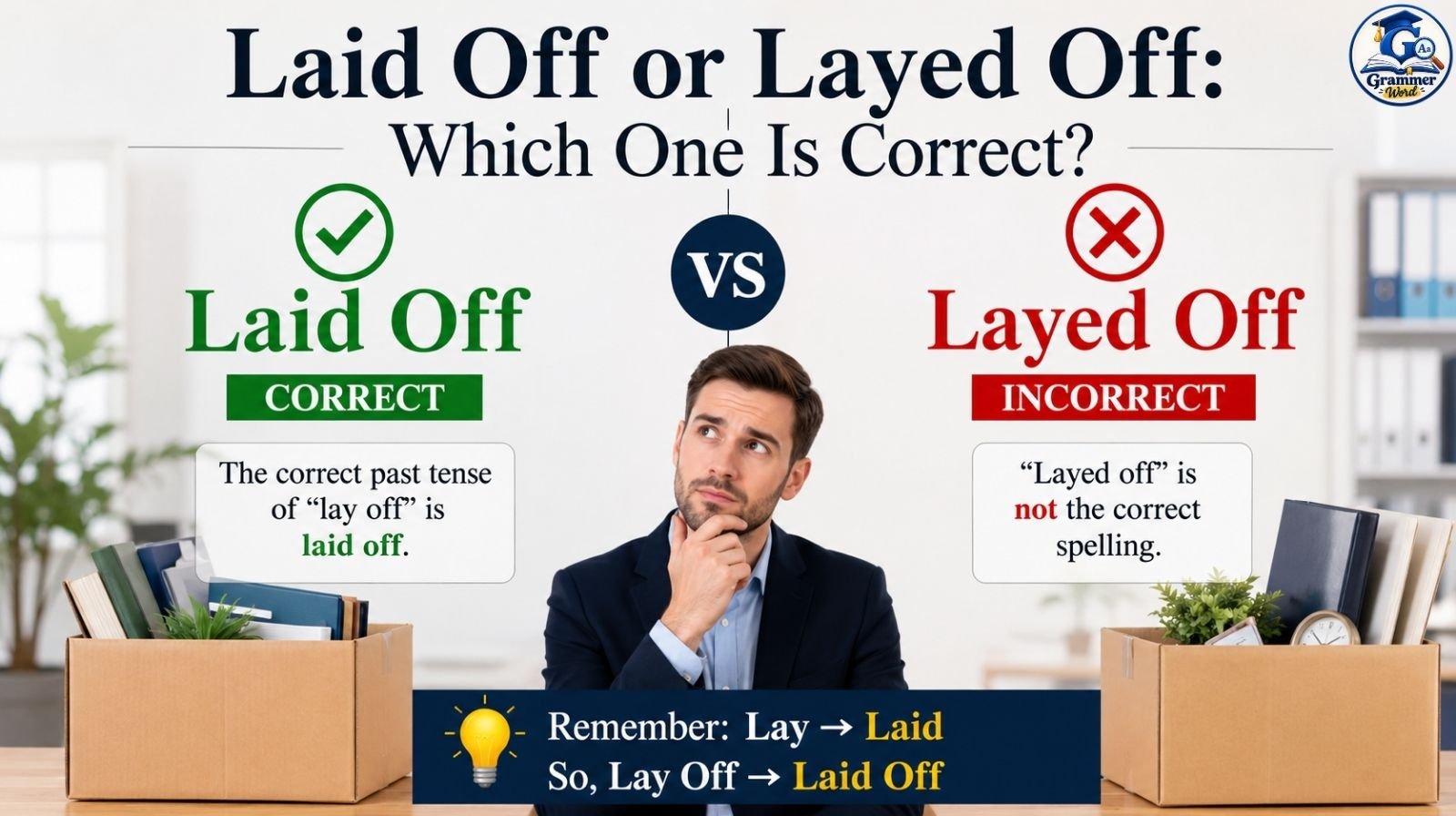 laid off or layed off which one is correct