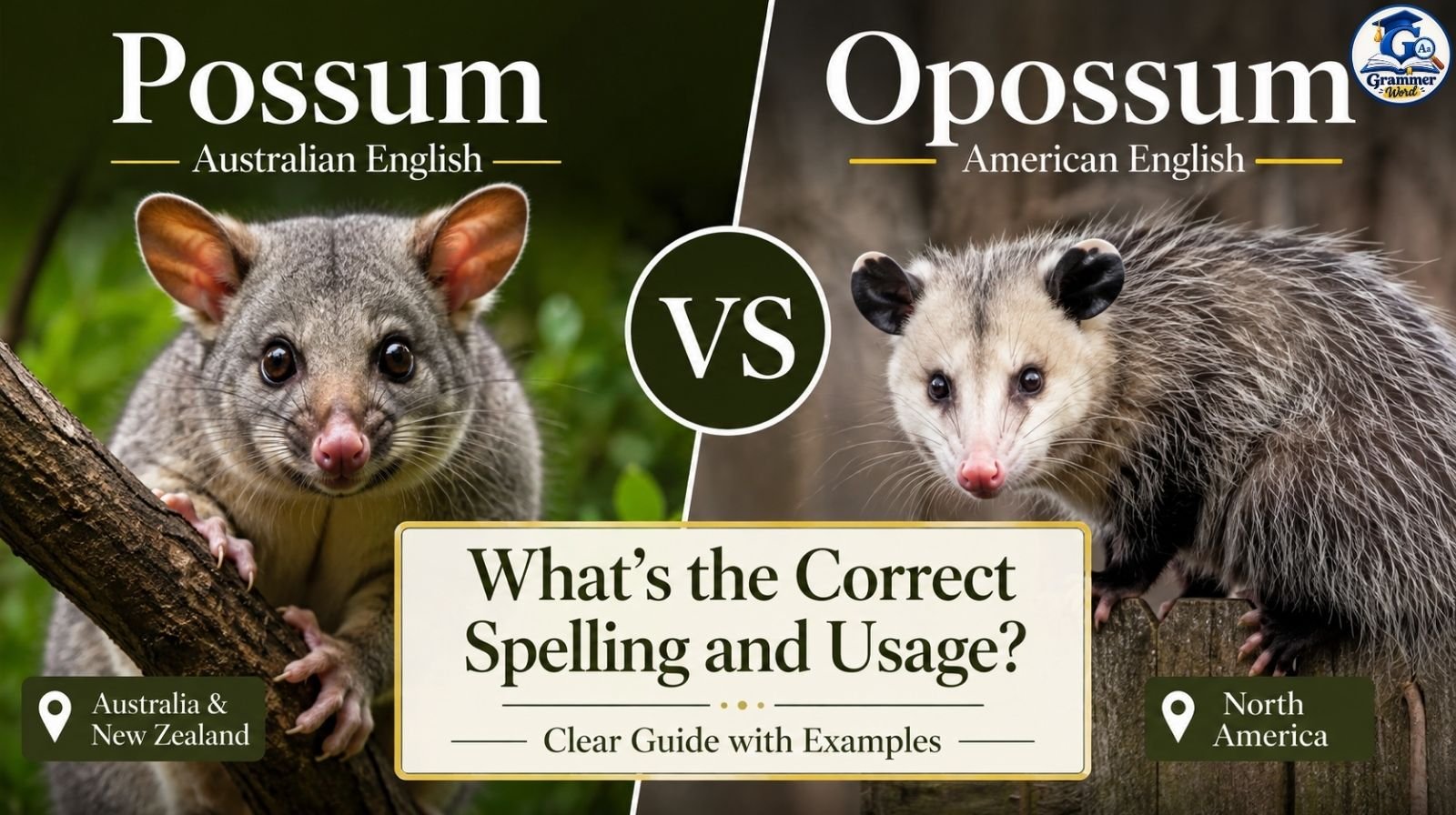 possum or opossum what’s the correct spelling and usage