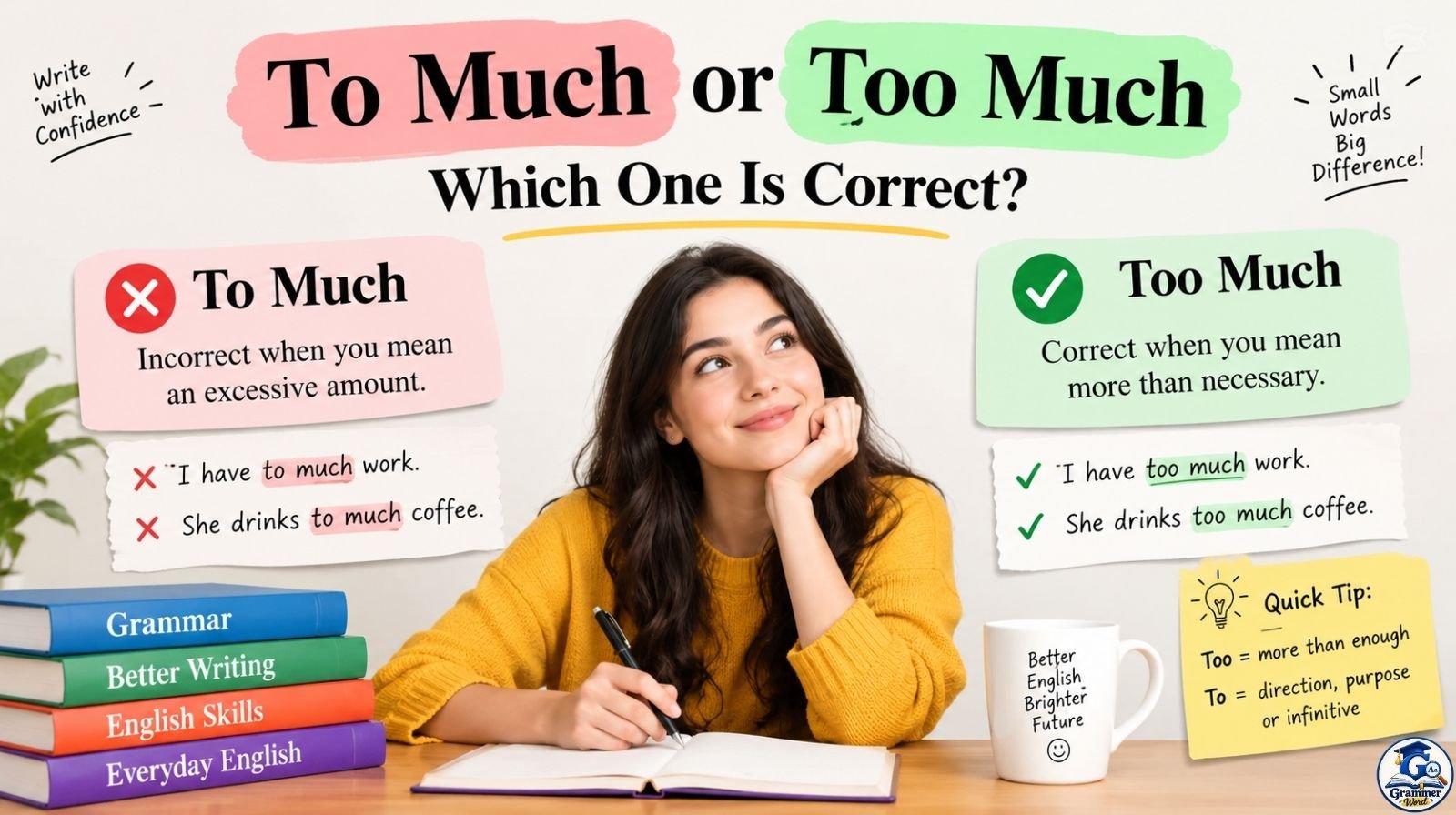 to much or too much which one is correct
