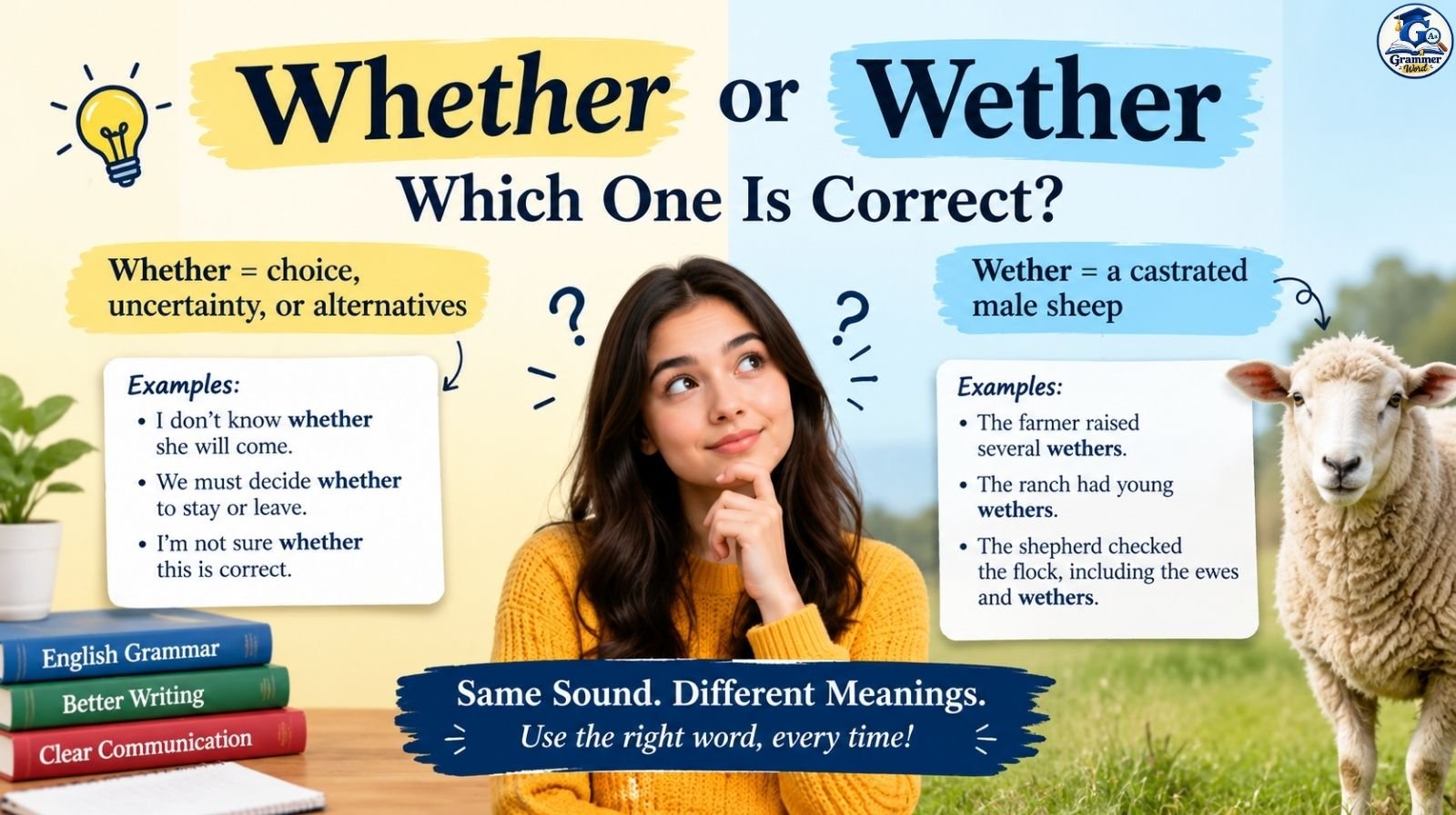 Whether or Wether – Which One Is Correct?